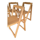 Chaises pliantes bois vintage