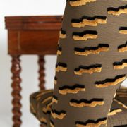 Shell chair type 1020 in jacquard velvet with tiger pattern, Europe, 1960s