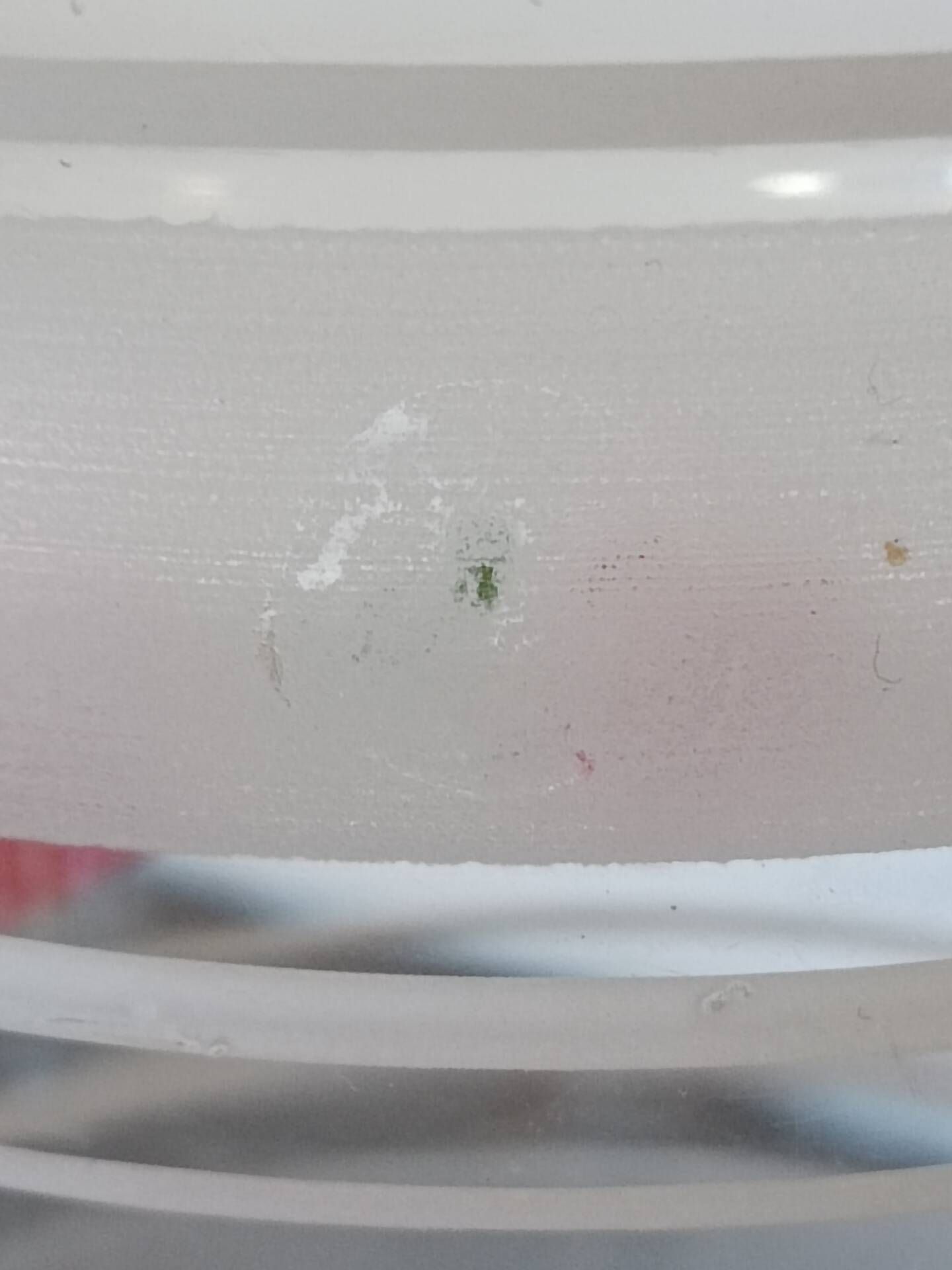 Vintage vase from the 1950s – Frosted glass with hand-painted decorations