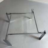 Smoked glass and chrome steel coffee table, Italian design from the 70s