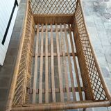Vintage rattan cradle
