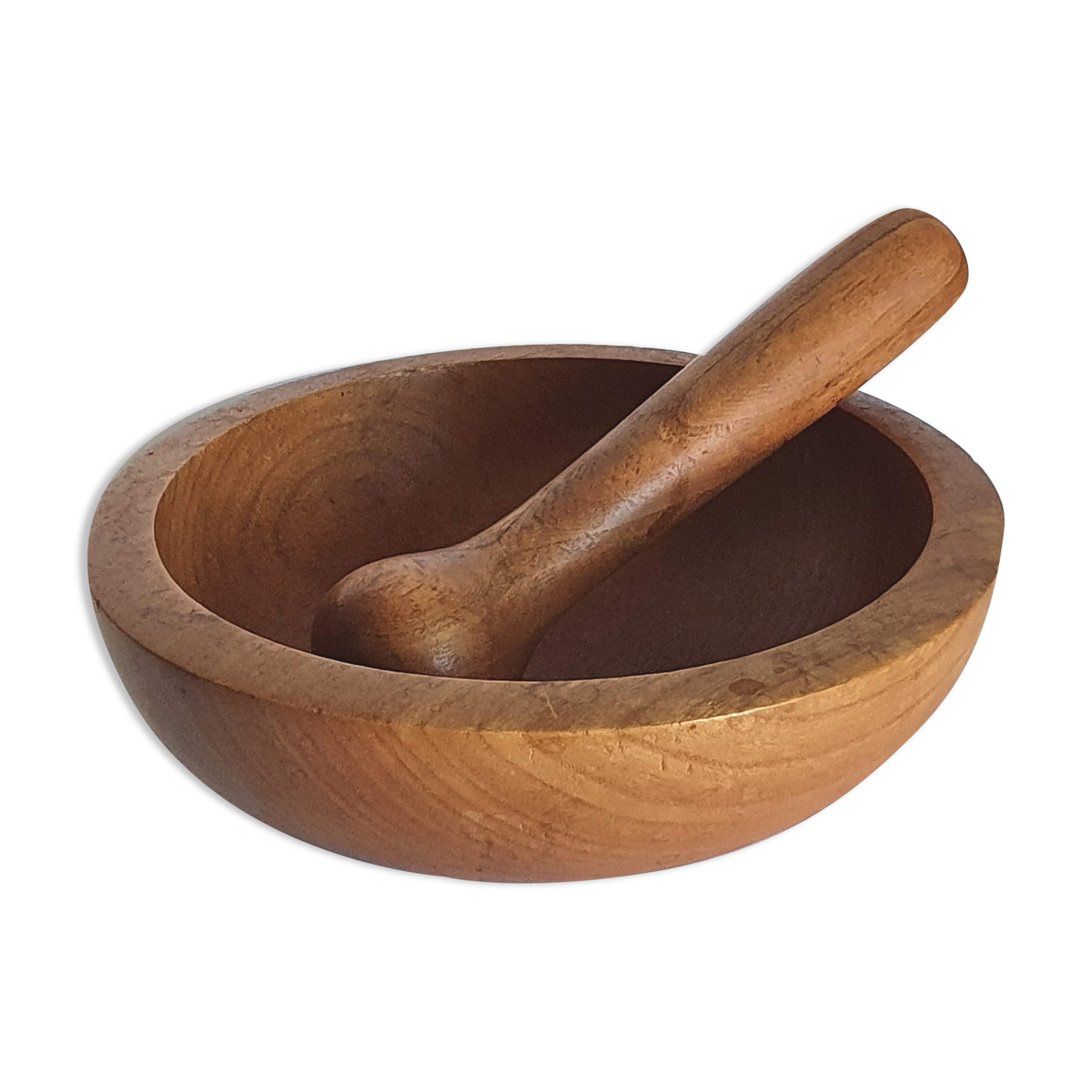 Scandinavian vintage wood mortar