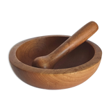 Scandinavian vintage wood mortar