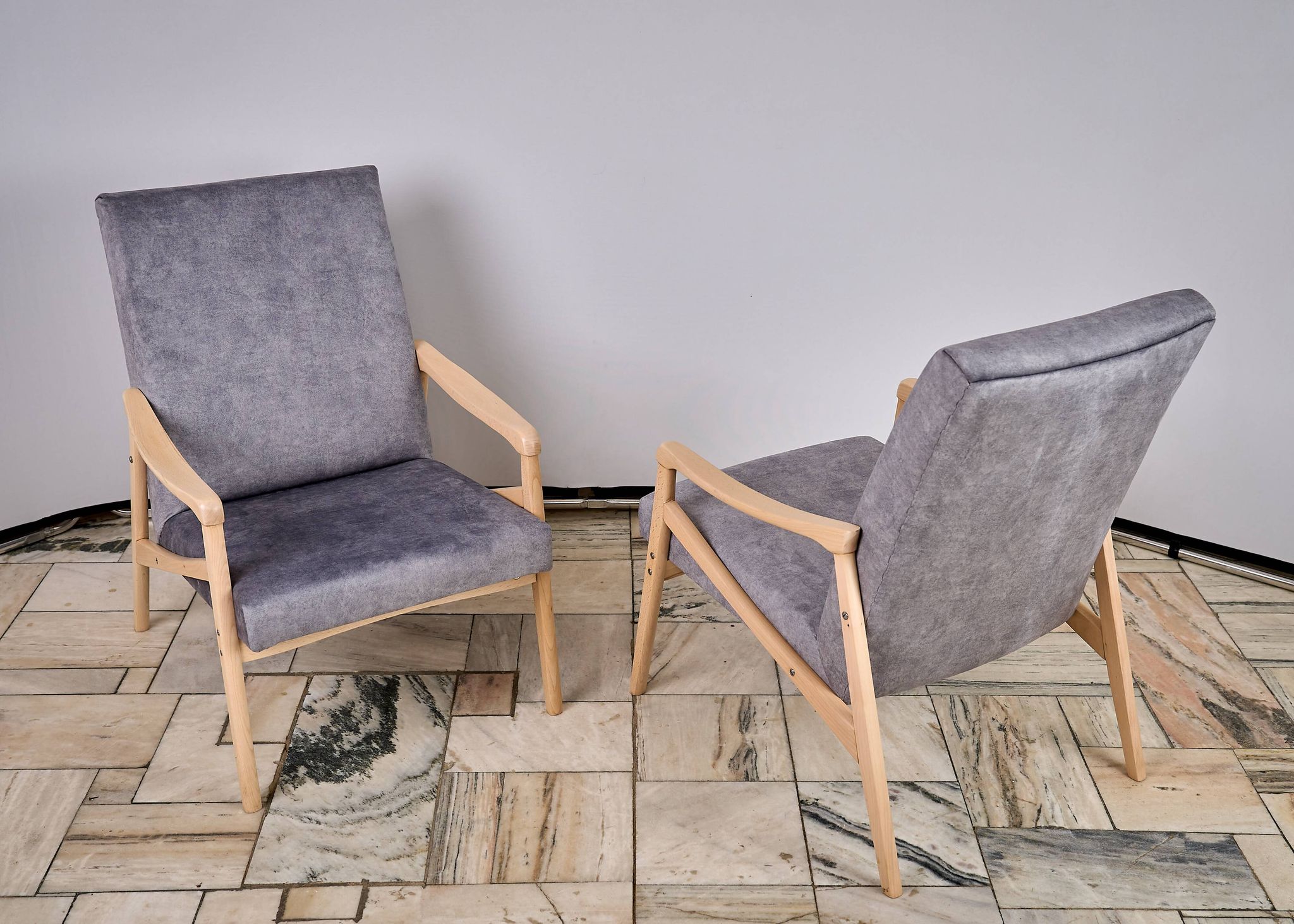 Paire de fauteuils conçus par J. Jiroutek, TON Tchécoslovaquie, années 1960, Vintage