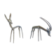 Brass gazelle couple