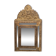 Antique Dutch Brass Ornate Repousse hanging Mirror Hall Cabinet