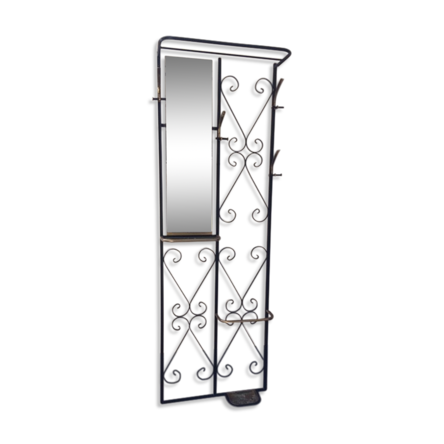 Wall coat rack metal cloakroom