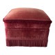 Vintage pouf in red fabric