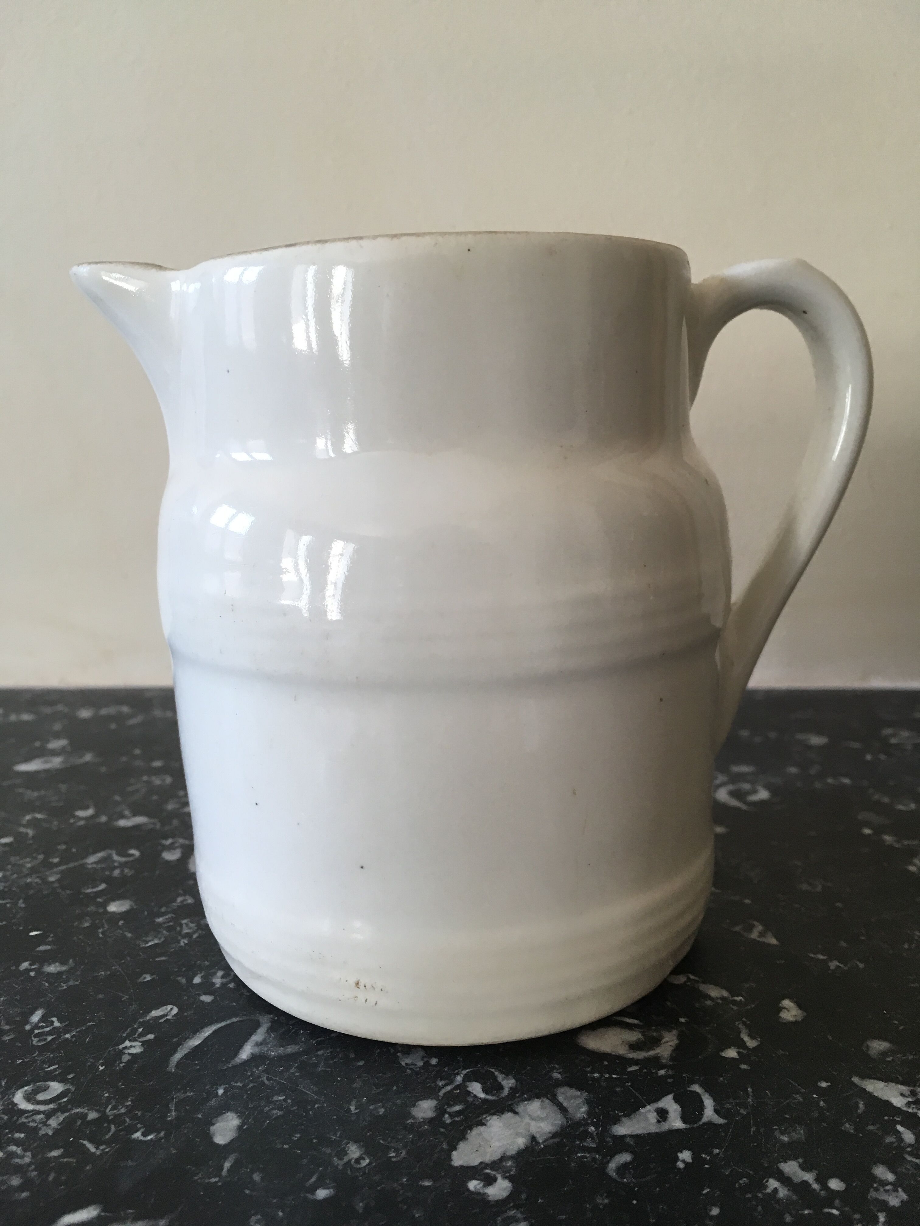 Pitcher in white fire porcelain by P. Precieux