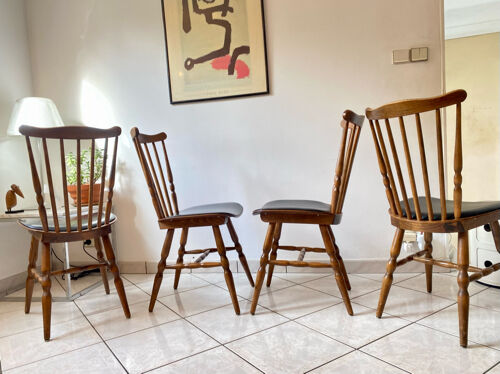 4 chairs bistro baumann tacoma boston vintage 60s