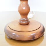 Lampe de table en bois du milieu du siècle, années 1970.
