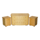 Baxter & Lee birch commode and side tables - Art Deco