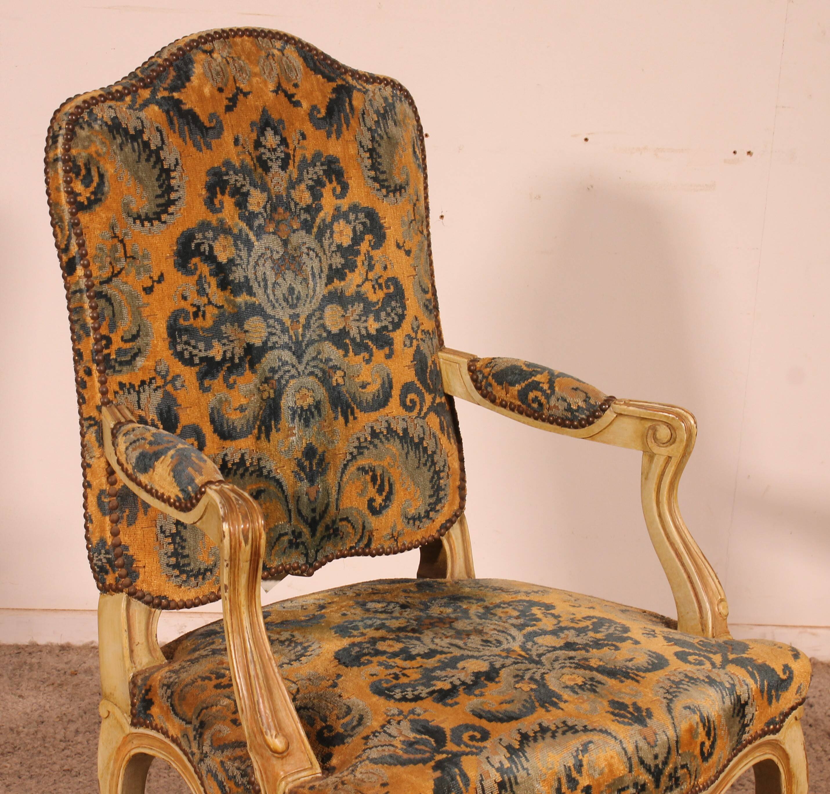 carved armchair with a Louis XV style - 19th century