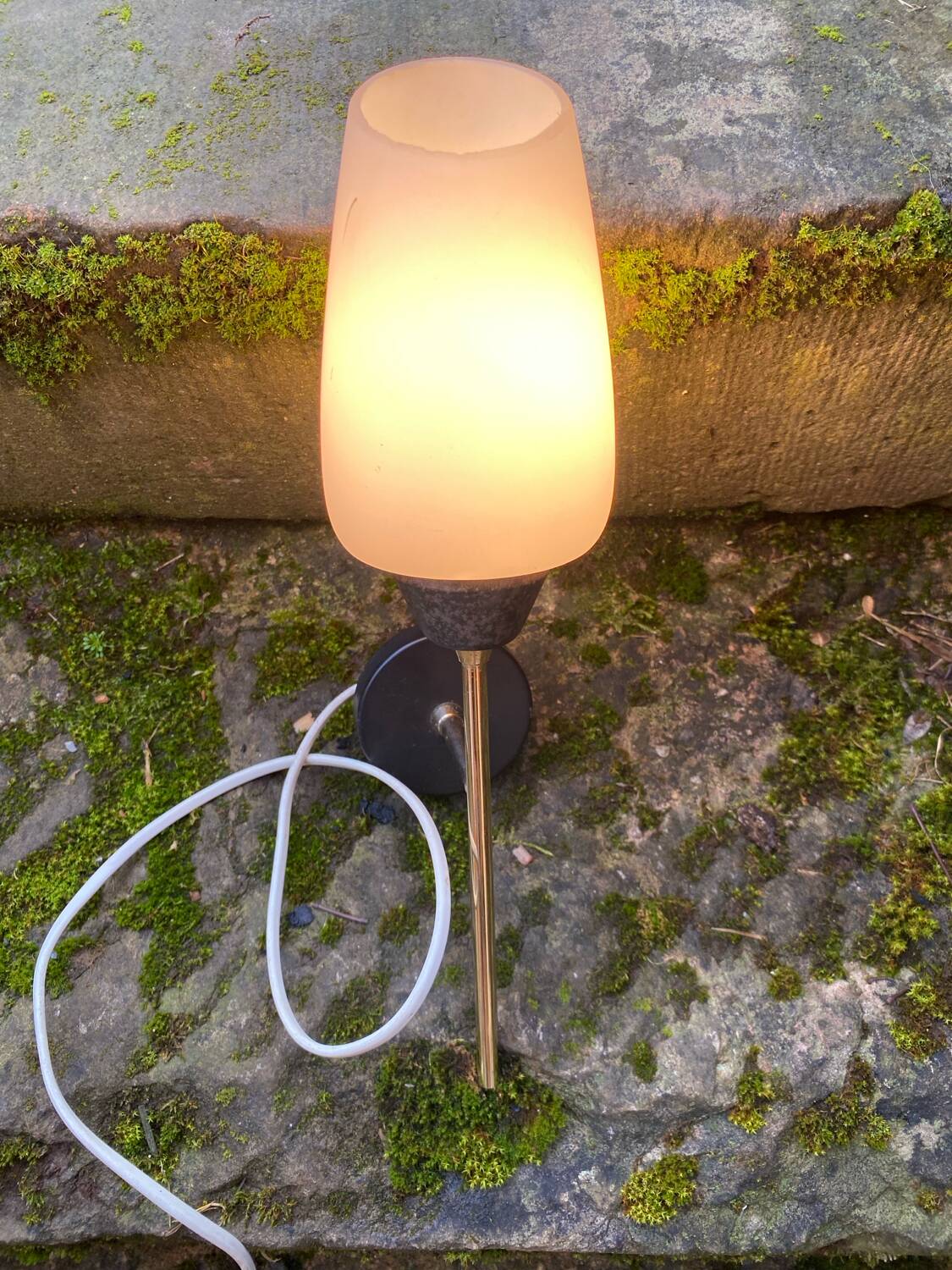 Pair of opaline wall lights from Maison Arlus circa 1950