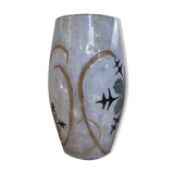 Enamelled ceramic vase
