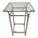 Paris silver and gold chrome side table, 1960s