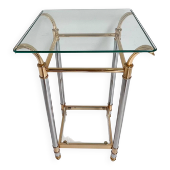 Table d'appoint Paris en argent et chrome doré, années 1960