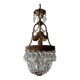 Old bronze basket chandelier with tassels