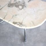 Table basse vintage | tableau | marbre | suède (2)