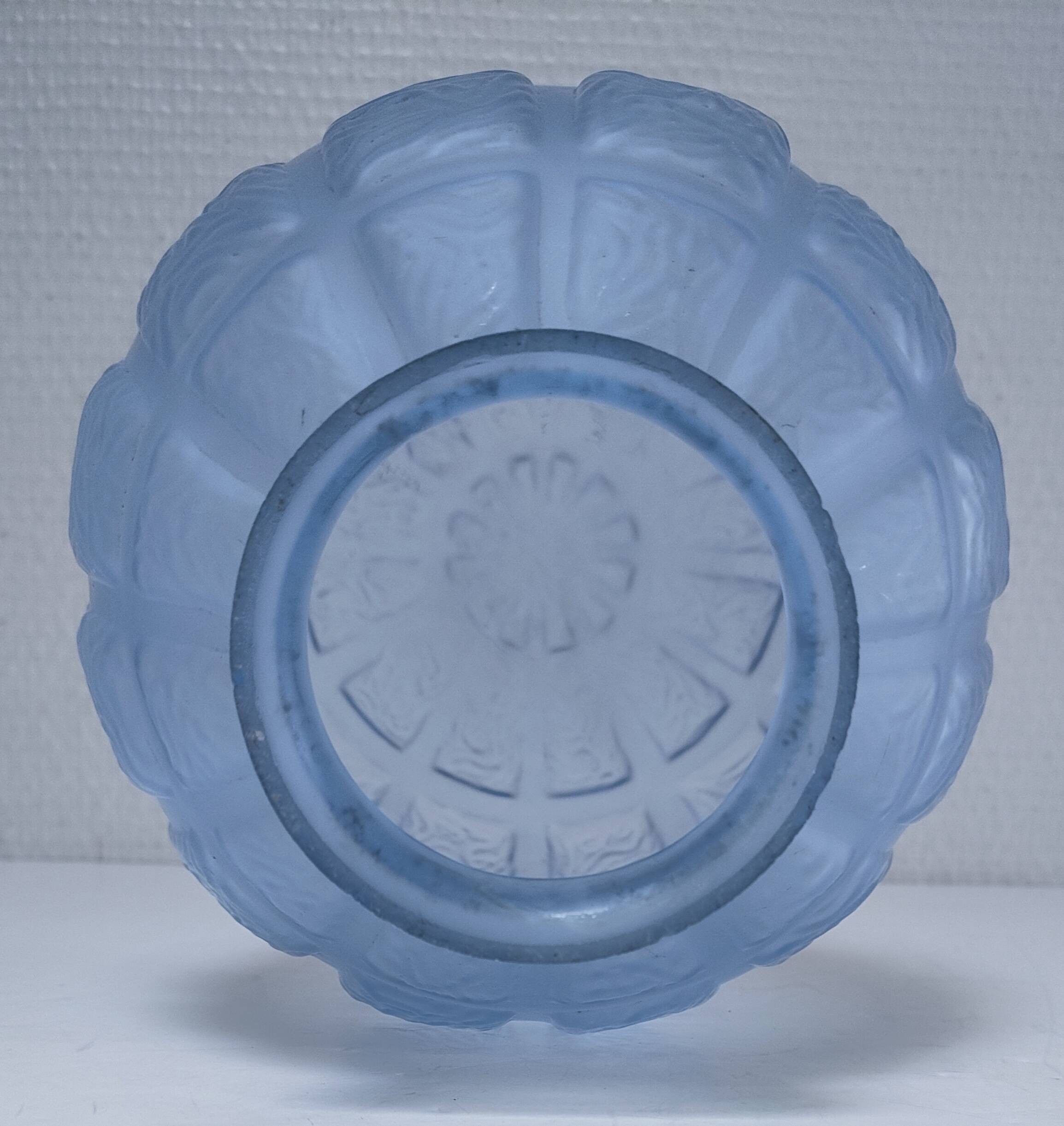 Art Deco ceiling light, blue glass, 1920s