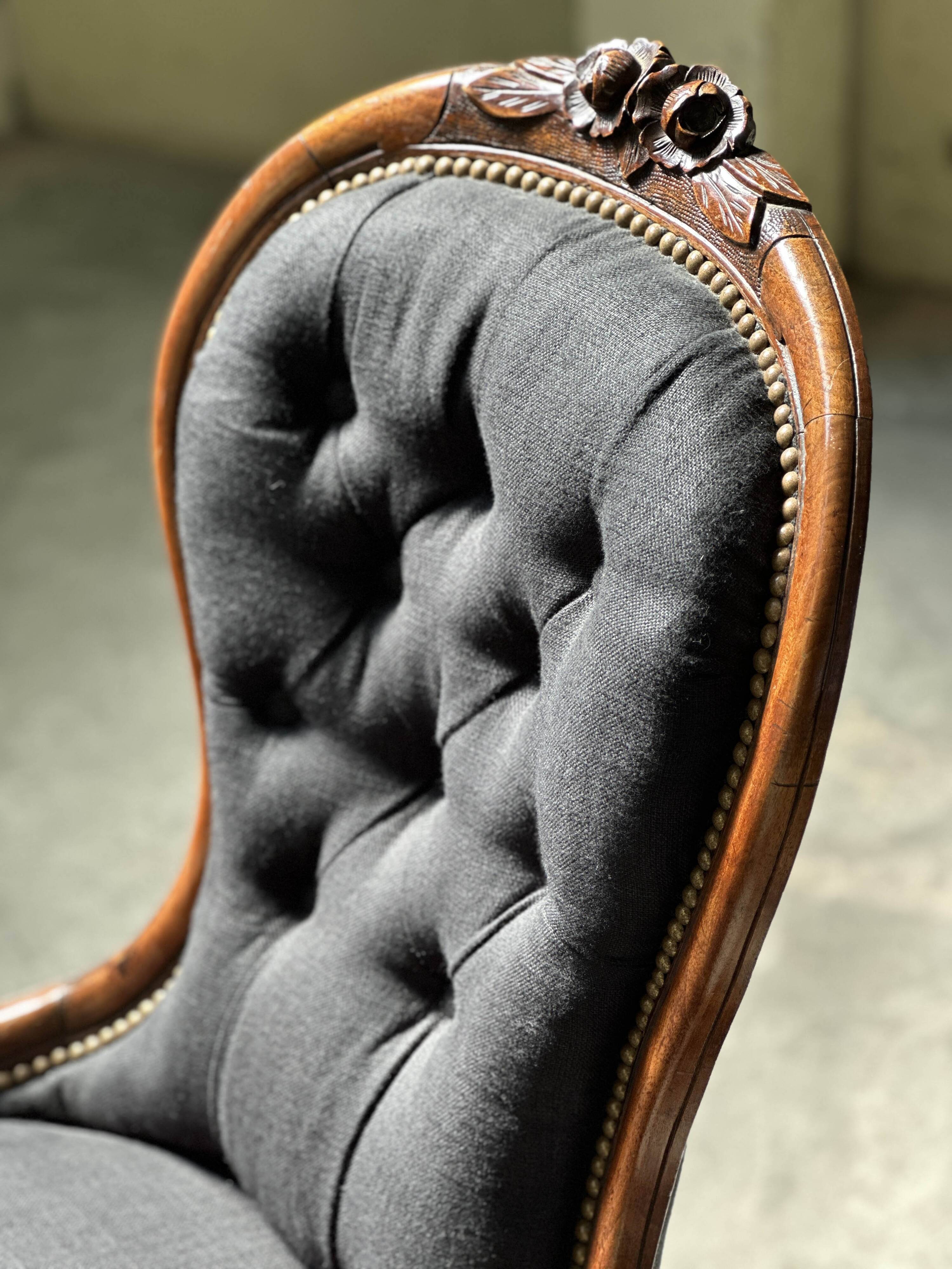 19th century Louis Philippe low chairs