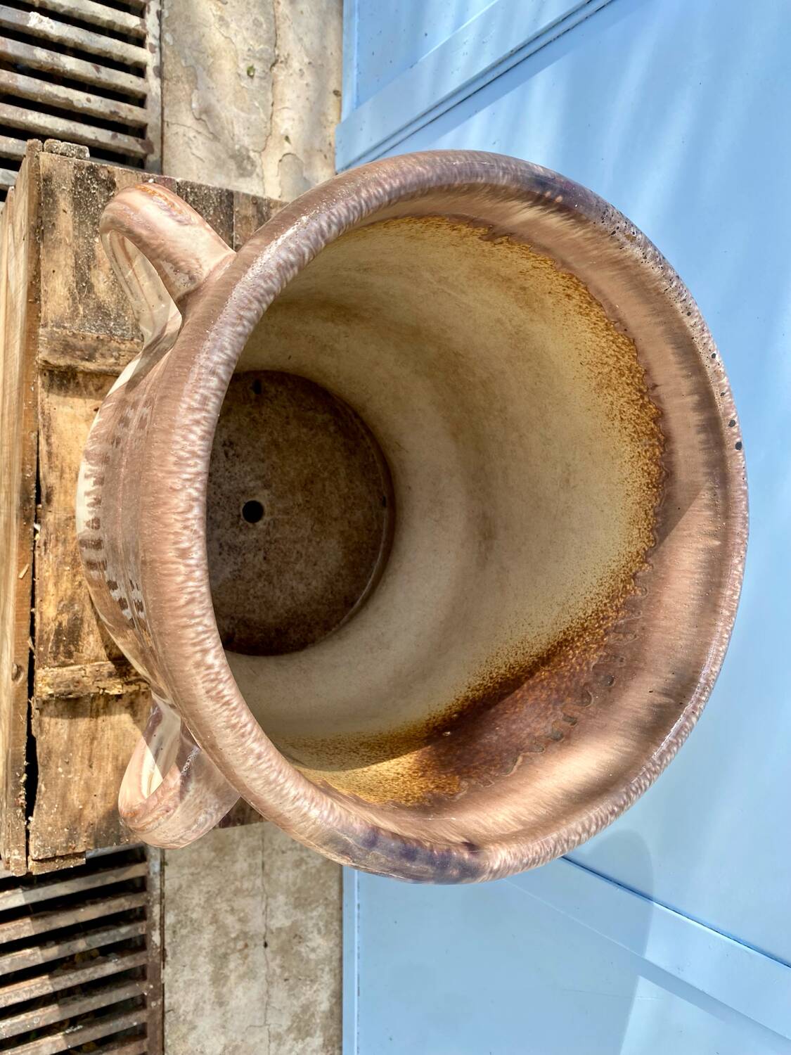 Varnished terracotta jar