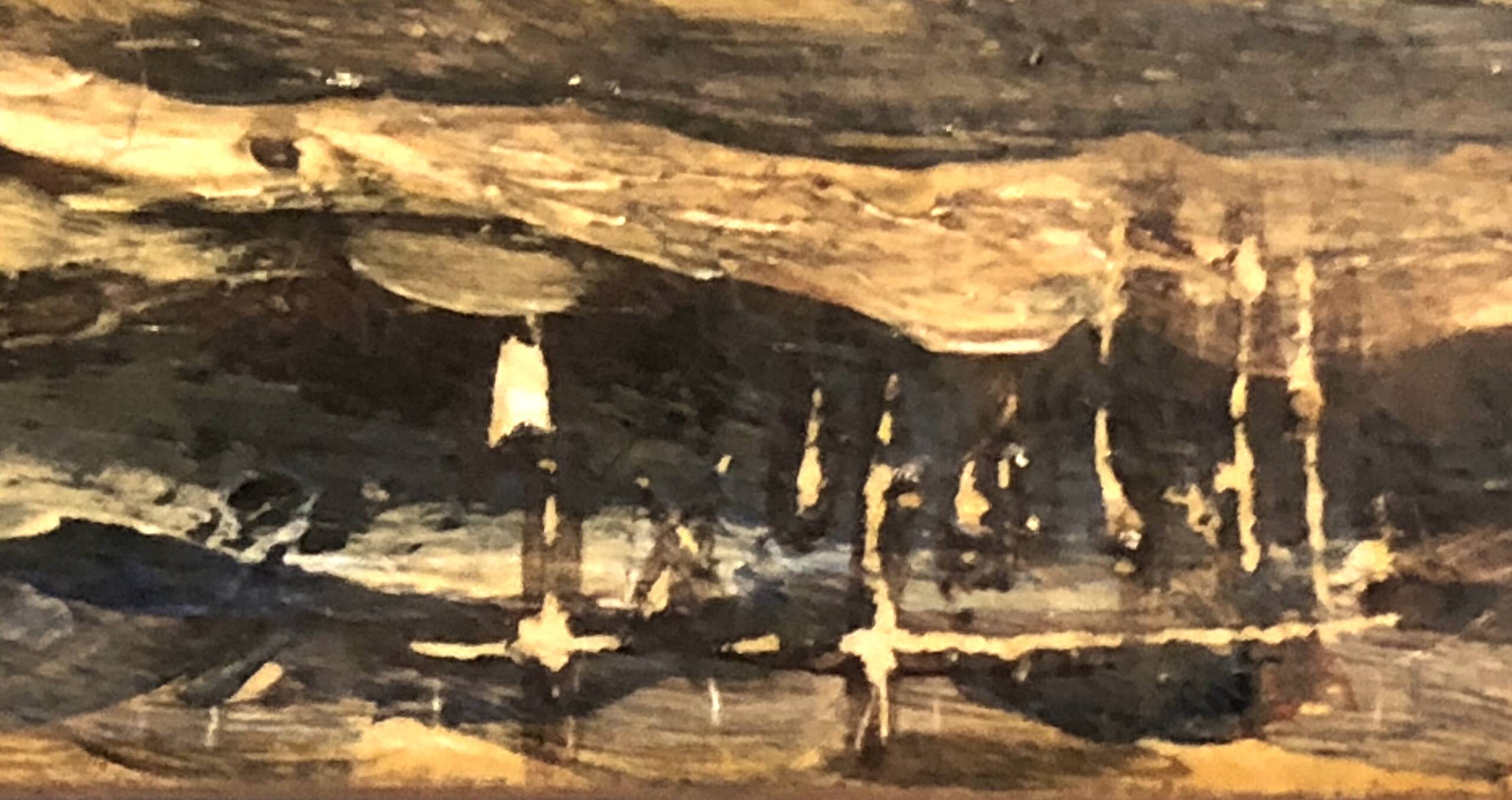 Marine Painting Oil on Wood