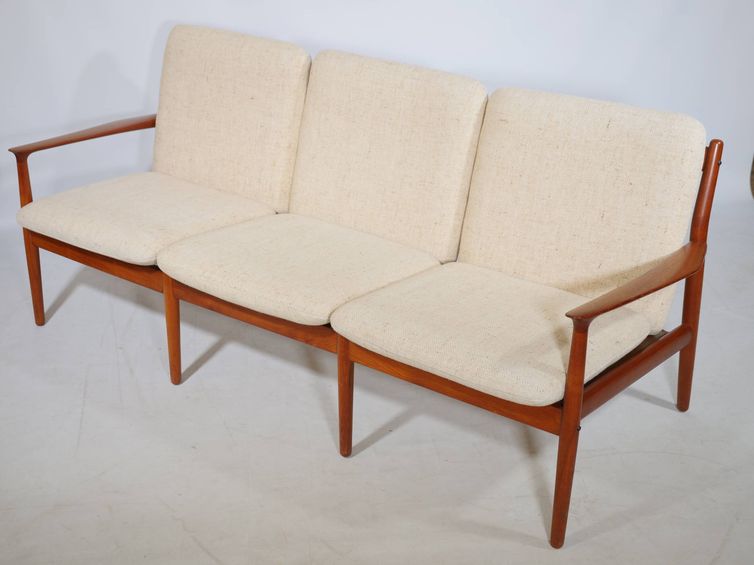 Danish Design Teak Sofa Couch Three-Seater by Svend Aage Eriksen for Glostrup, 1960s