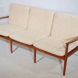 Danish Design Teak Sofa Couch Three-Seater by Svend Aage Eriksen for Glostrup, 1960s