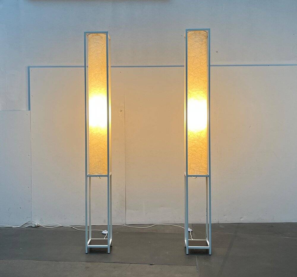 Mid-century modern minimalist floor lamps, Germany, 1960s, set of 2.