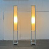 Mid-century modern minimalist floor lamps, Germany, 1960s, set of 2.