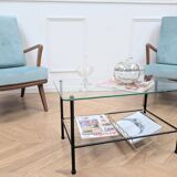 Glass top coffee table