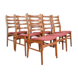 Set of 6 mid-century danish teak dining chairs, 1960s