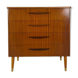 Danish mid-century chest of drawers with four teak drawers.