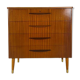 Danish mid-century chest of drawers with four teak drawers.