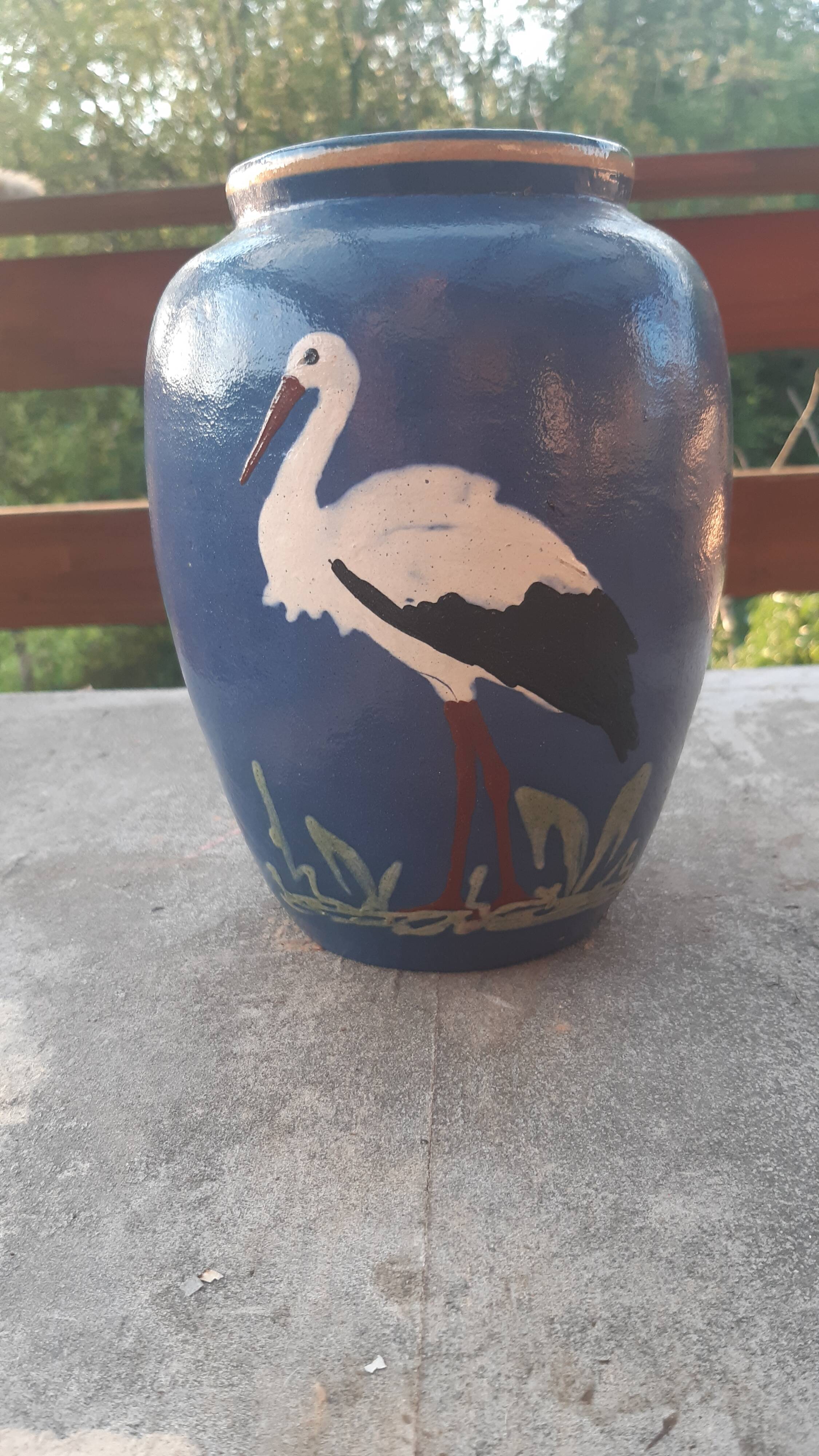 Terracotta vase glazed by Jean Garillon