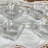 4 individual salt cellars in Daum Crystal, France