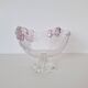 Vintage white and pink glass fruit bowl / salad bowl