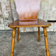 Vintage 1960s Brutalist Blonde Wood Farm Chair #E037