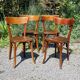 4 chaises bistrot comtoises années 60