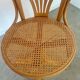 Old “American” office armchair in blond oak wood, curved cannage design, 60s vintage