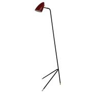 Lampe Grashopper vintage avec abat-jour bordeaux