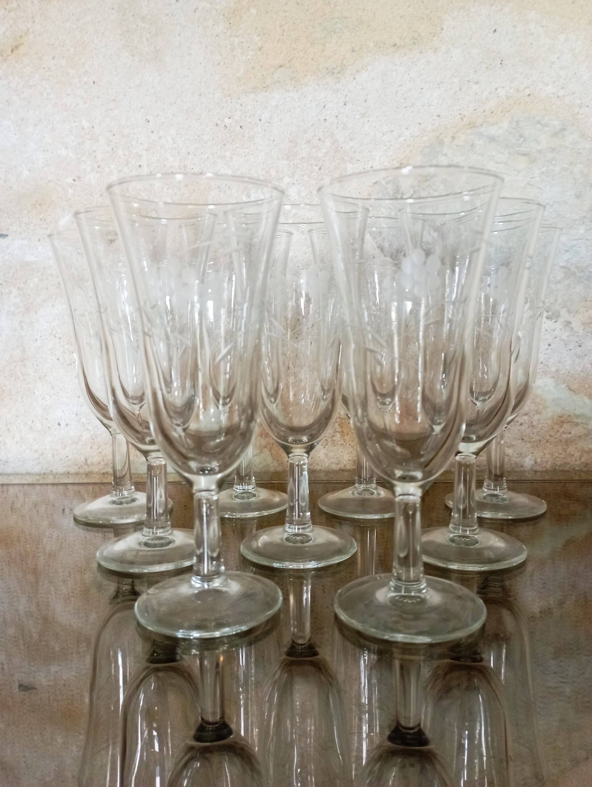 Antique champagne flutes