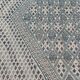 Traditional white and blue margoum carpet woven hands in pure wool