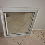 Old painted wooden mirror 60x66cm