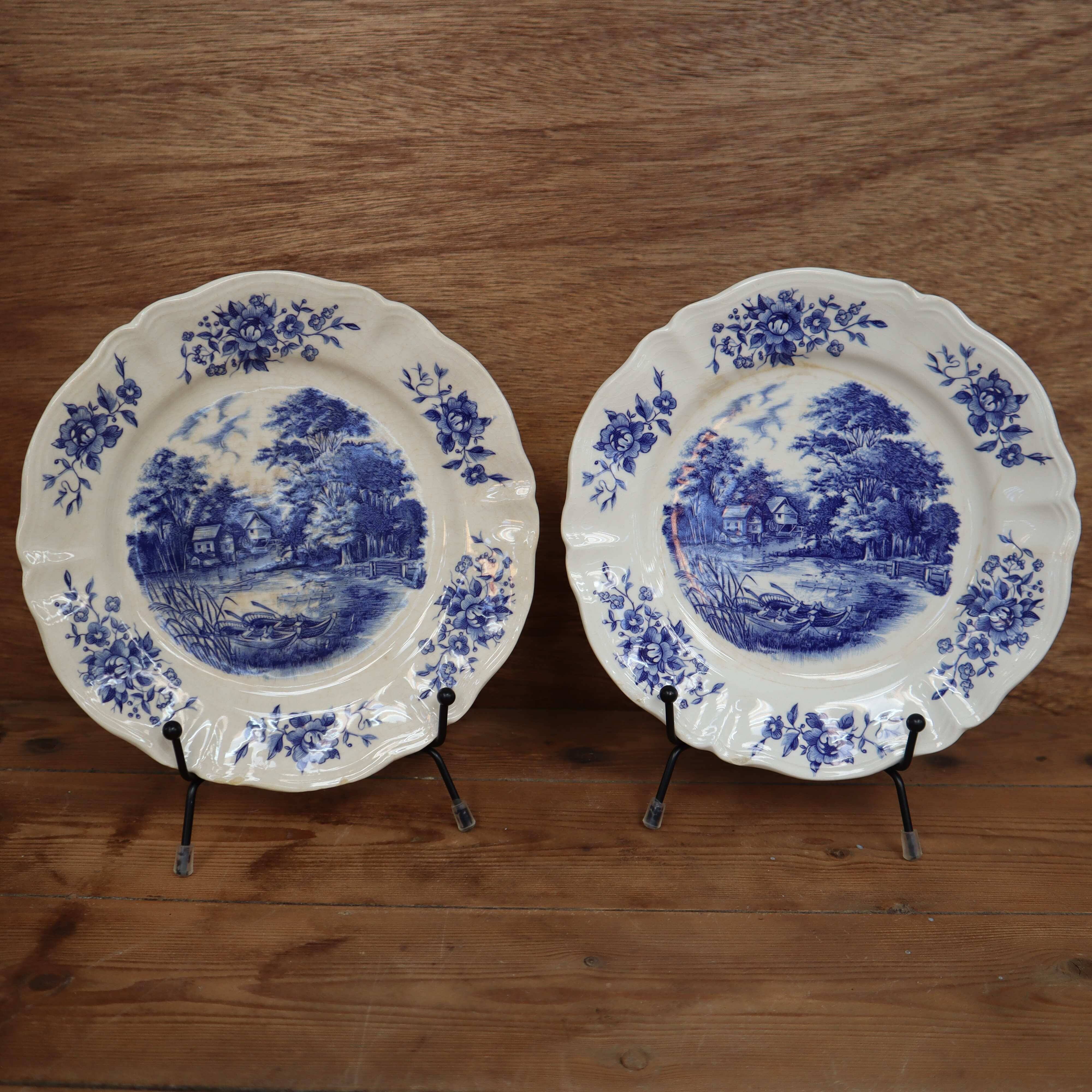 2 assiettes à dessert Sarreguemines modèle Romantic