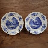 2 Sarreguemines Romantic model dessert plates
