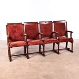 Velvet theater seat folding