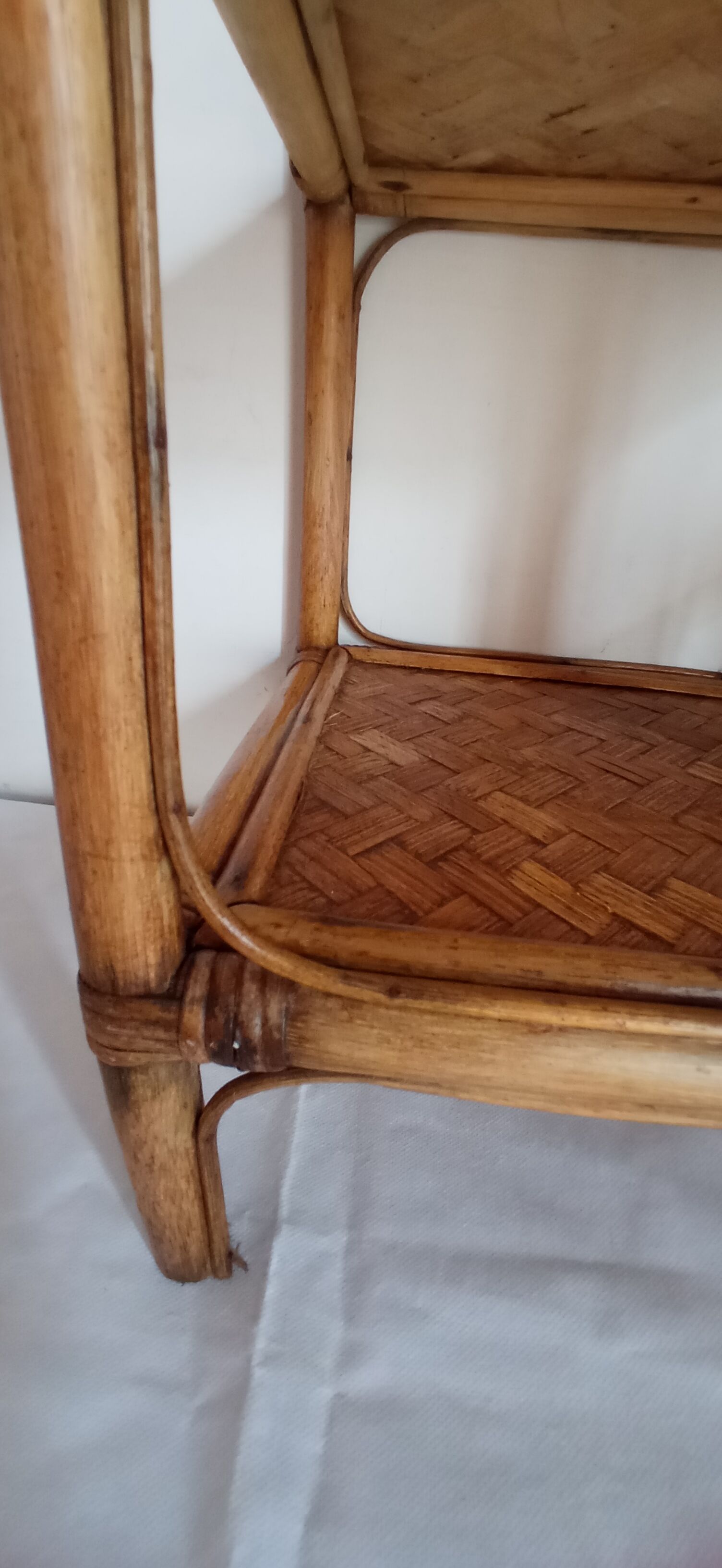 Vintage rattan shelf