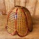 Vintage rattan flower pendant light.